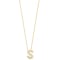 Roberto Coin Tiny Treasures Diamond Love Letter S Necklace in 18K Yellow Gold