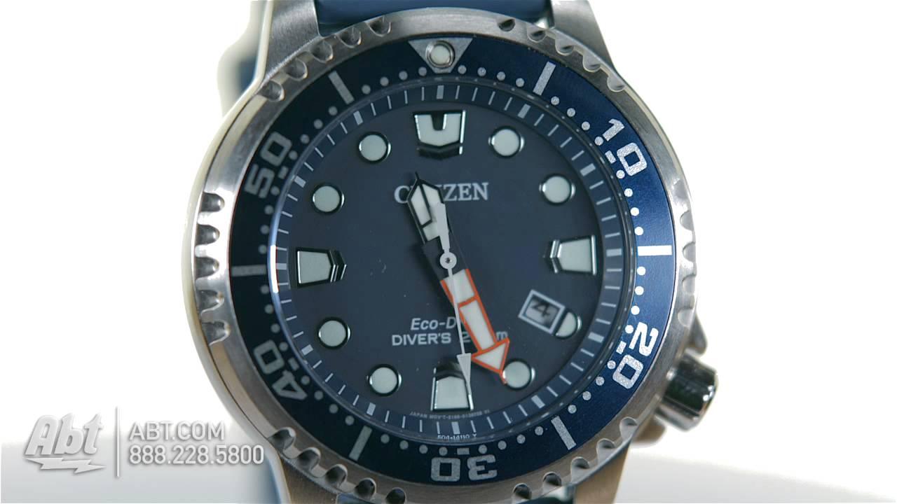 Watch Citizen Eco-Drive Silver Tone Stainless Steel Promaster Professional Diver Mens Watch BN0151-09L...