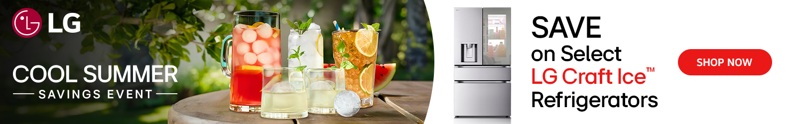Save on select LG Craft Ice Refrigerators