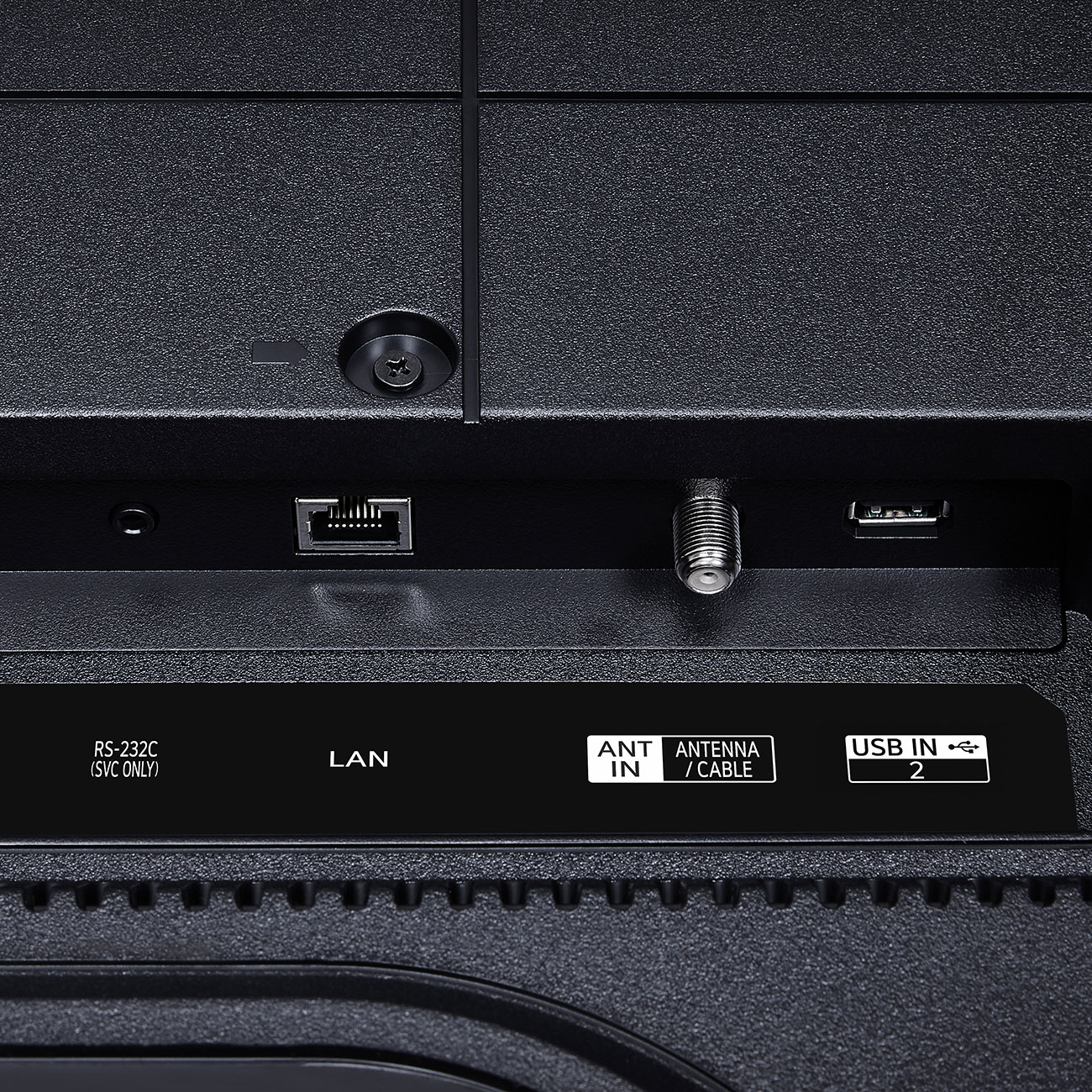 Rear Left View of LG TV Ports