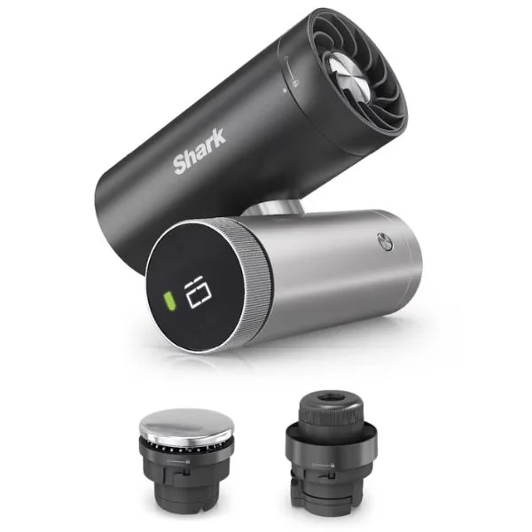 Shark black ChillPill fan with cooling plate and mister attachments.