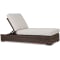 Sunset West Montecito Adjustable Chaise in Cognac | Canvas Flax Sunbrella