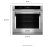Front view of KitchenAid ADA 30" Oven with dimension graphics