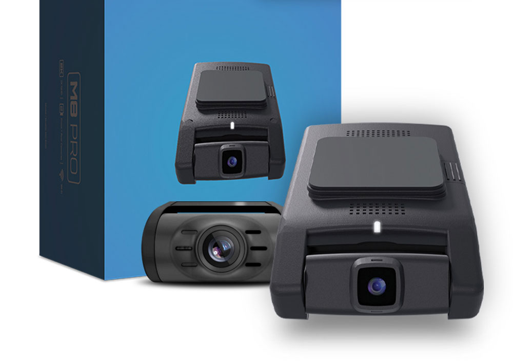 Front view of Dash Camera Set with Packaging