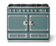 La Cornue CornuFe 110 43 In. Ocean With Satin Chrome Trim Dual Fuel Range - C1ON
