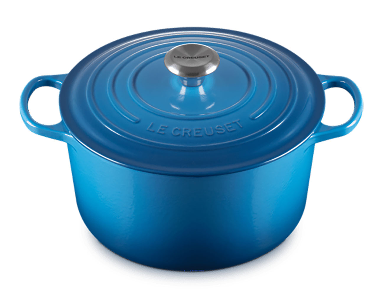 Angled view of Le Creuset Signature 6.5 Qt. Round Deep Oven in Marseille
