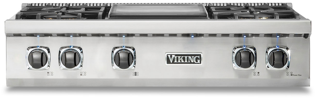 Viking 36" Stainless Natural Gas Rangetop VRT5364GSS Abt