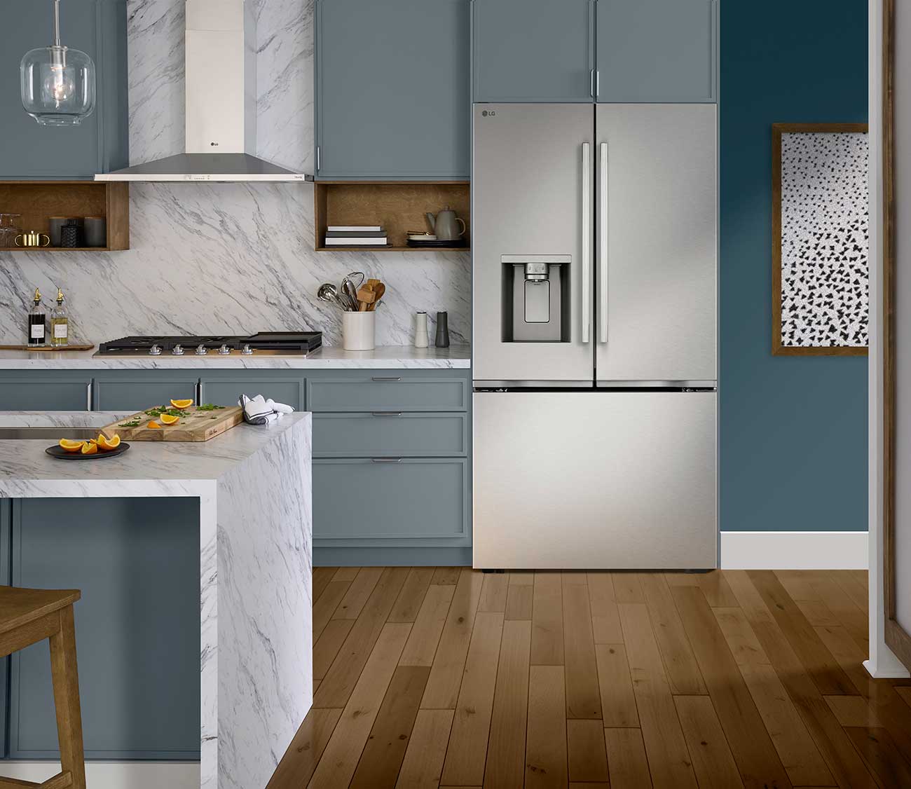 Lifestyle view of LG French Door Refrigerator