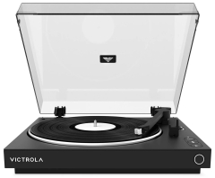 Victrola Hi-Res Carbon Bluetooth Turntable in Black and Silver - VPT-2500-BSL