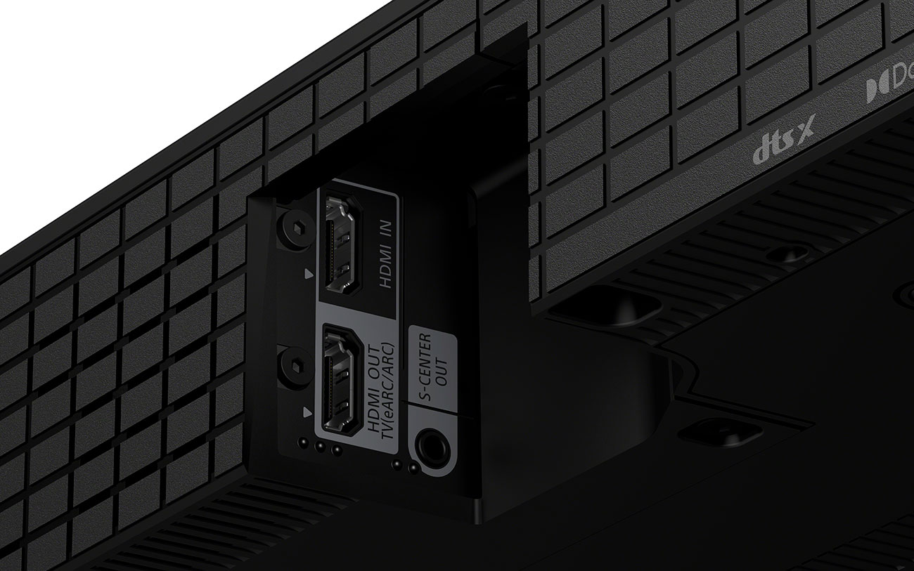 Rear View of Sony Soundbar Power Port