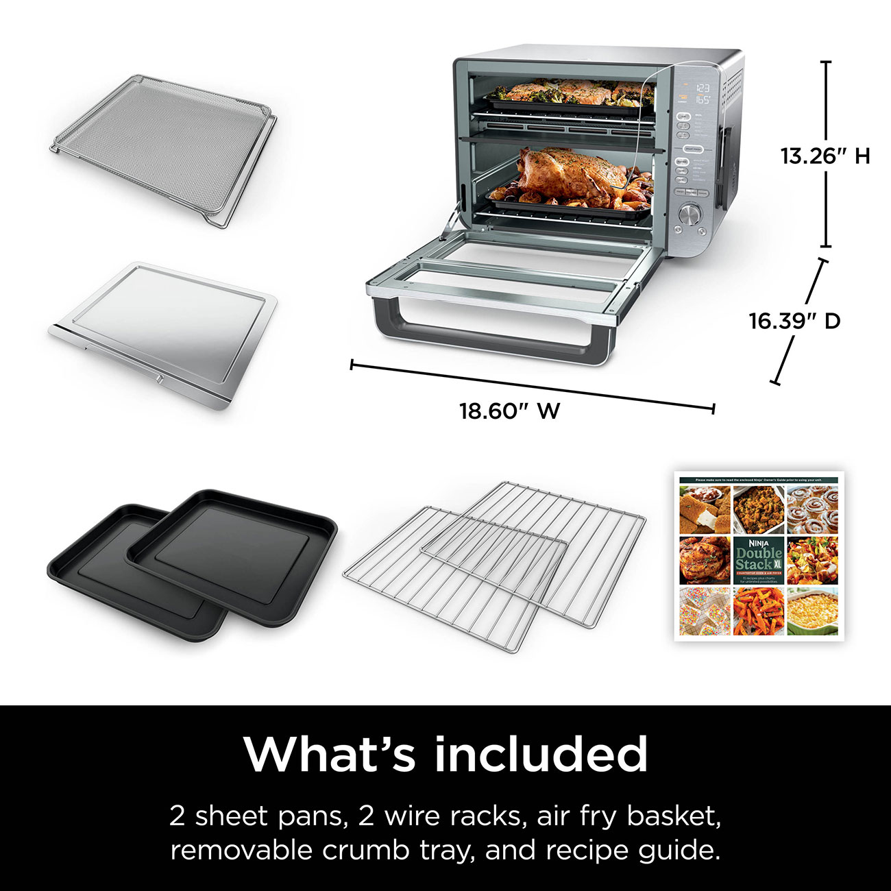 Front View of Ninja Air Fryer and What's in The Box