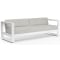 Sunset West Newport Sofa in Satin White | Cast Silver Sunbrella