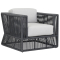 Sunset West Milano Club Chair in Charcoal Grey | Echo Ash Sunbrella