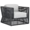 Sunset West Milano Club Chair in Charcoal Grey | Echo Ash Sunbrella