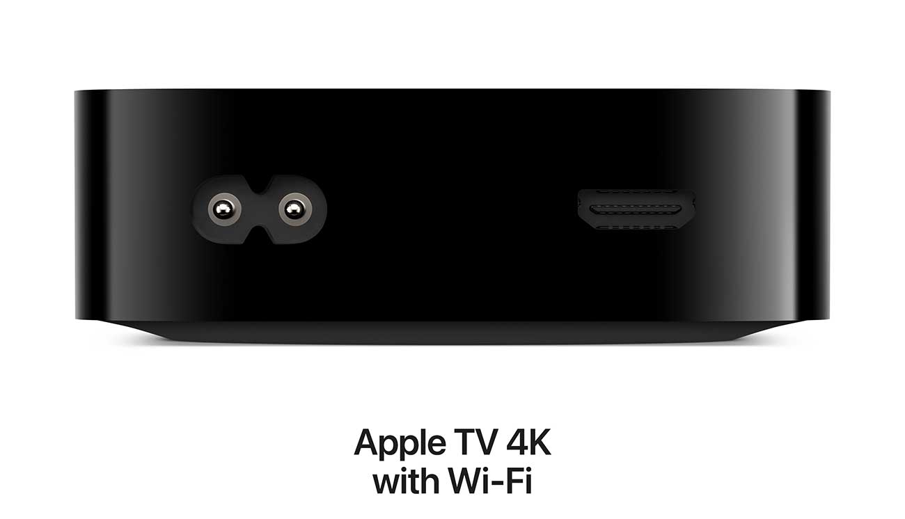 Rear View Image of Apple TV + Remote