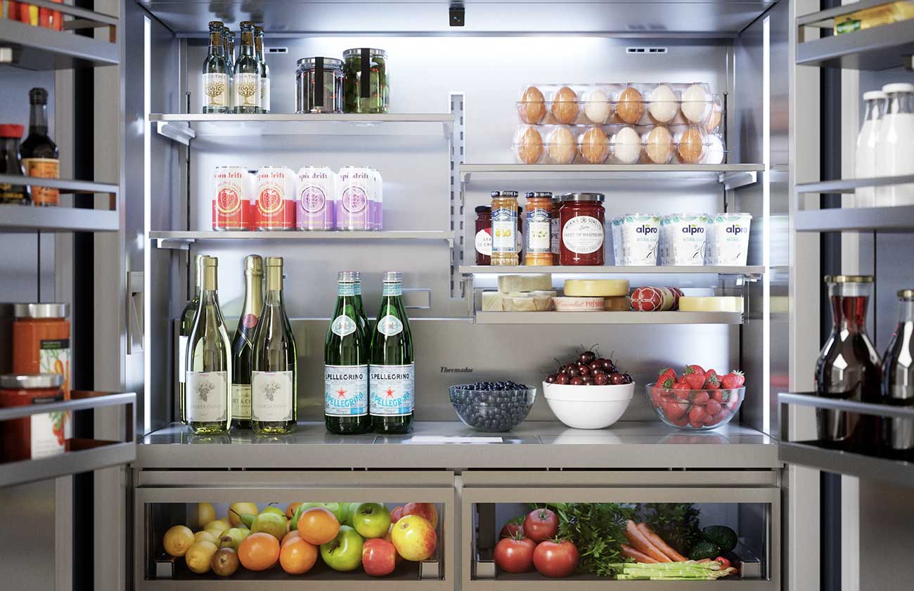 Inside View of Thermador Refrigerator