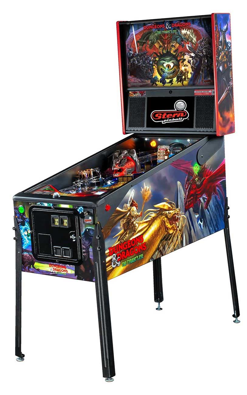 Front Left view of D&D Pinball Machine