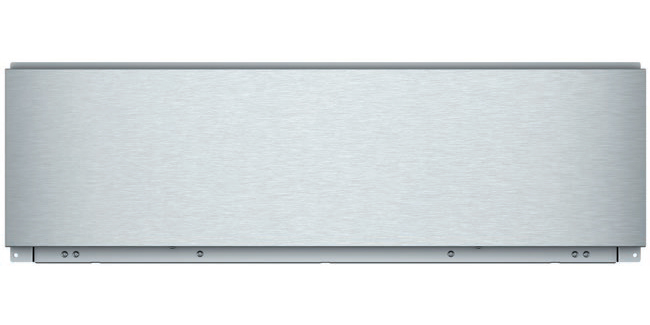 Front of warming drawer in Stainless Steel.