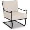 Sunset West Provence Rocking Club Chair in Century Pewter | Canvas Flax Sunbrella