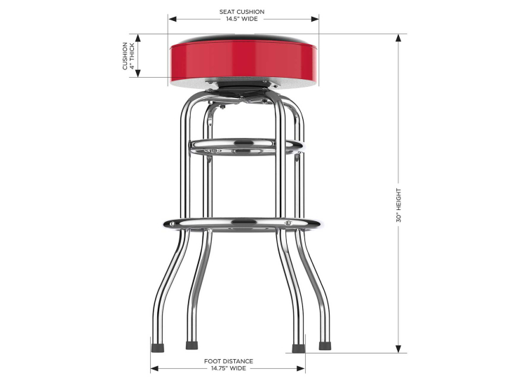 Fan Life Chicago Blackhawks Bar Stool - 680-4002