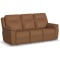 Flexsteel Sawyer Power Reclining Sofa with Power Headrests and Lumbar in Harvest Leather