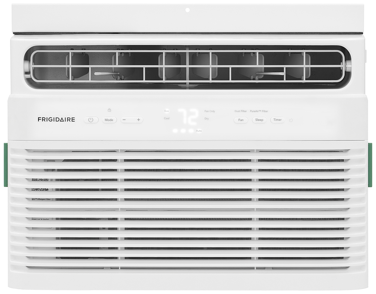 Front of Frigidaire Air Conditioner in White.