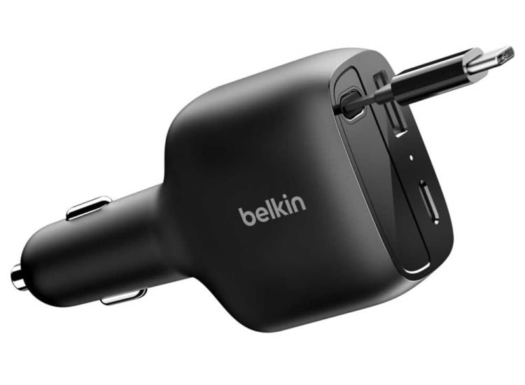 cigarette charger usb Belkin BoostCharge 75W Retractable Car Charger - CCC001FQBK cigarette charger usb Belkin BoostCharge 75W Retractable Car Charger - CCC001FQBK
