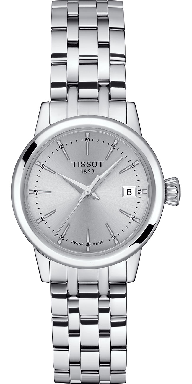 Front view of tissot classic dream watch 