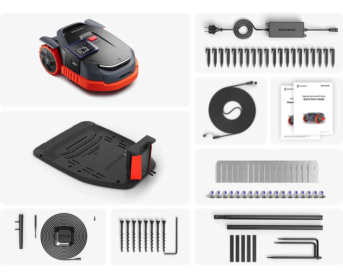 Accessories Included with X330 Robotic Lawn Mower 