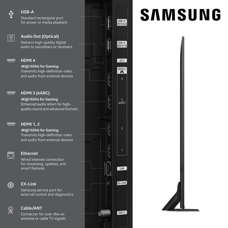 Large image of Samsung QN90F Neo QLED TV 85-Inch 4K Smart in Titan Black