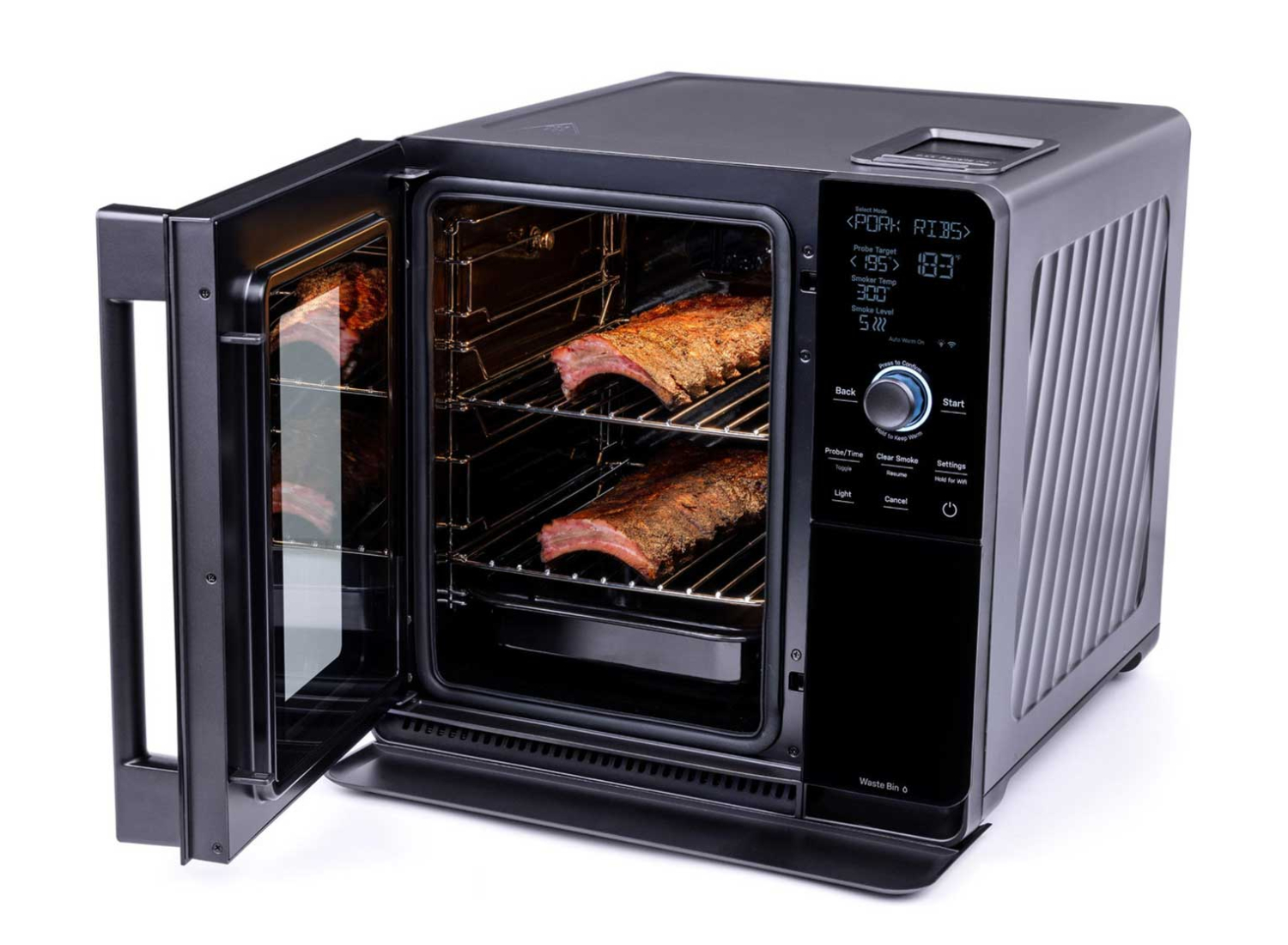 GE Profile Smart Indoor Smoker in Carbon Black | Abt