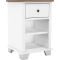Archbold Furniture Portland Nightstand with 1 Drawer in Driftwood | Snow White | Aged Graphite