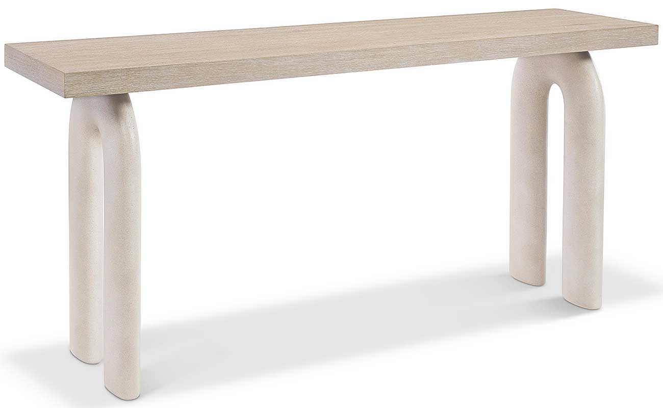 Bernhardt Antibes Console Table in Roz | Pumice