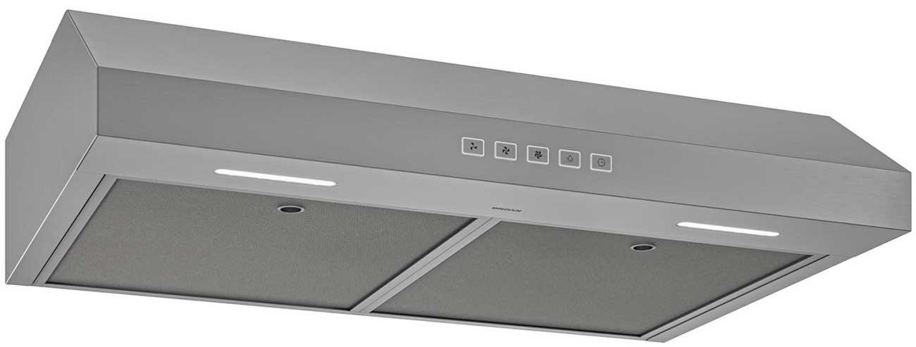 Main Front view of Broan Range Hood in Stainless