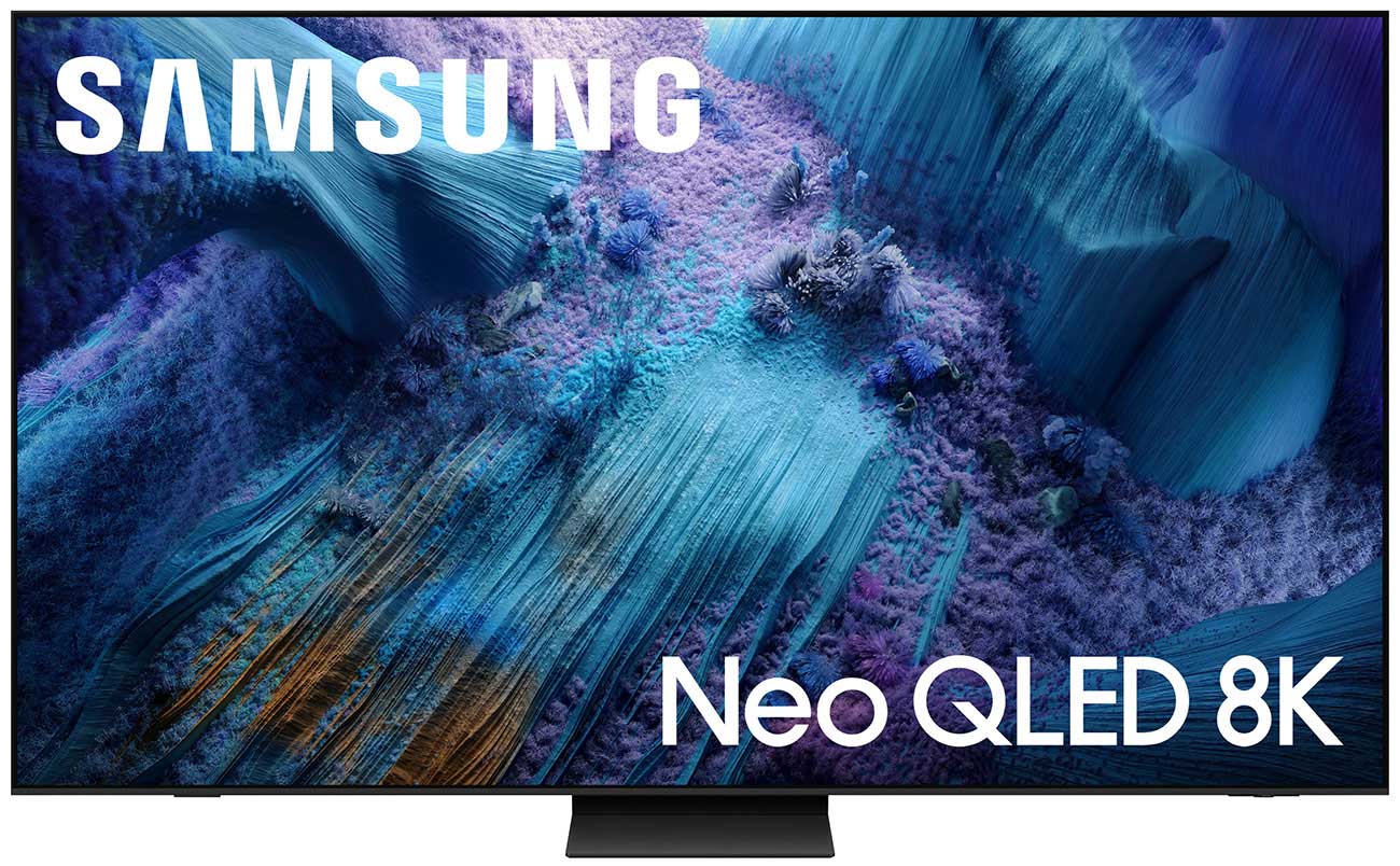 Front View Of The Samsung QN990F Neo QLED TV 98-Inch In Graphite Black Finish