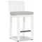 Sunset West Newport Counter Stool in Satin White | Cast Silver Sunbrella