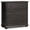 Four Hands Geoffrey Tall Dresser with 4 Drawers in Smoked Black Veneer