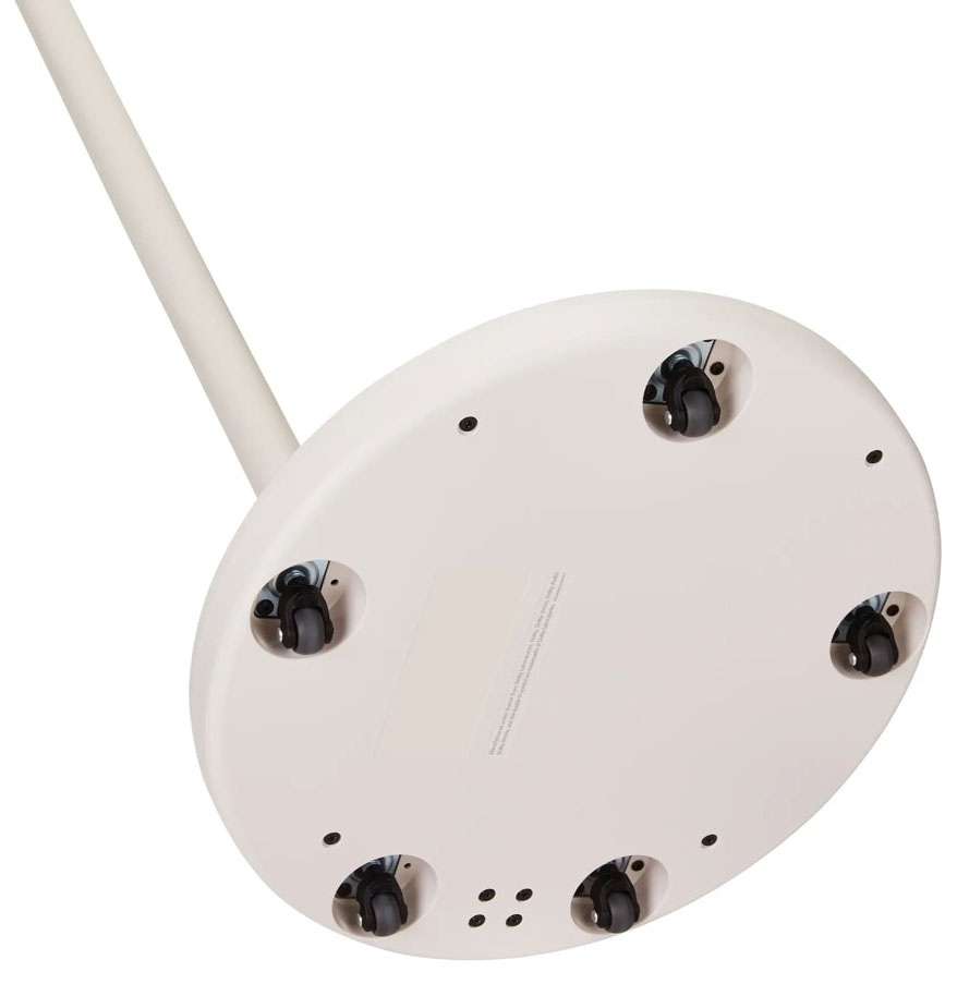 Bottom View of LG 2K Smart Portable TV Stand Wheels
