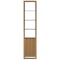 BDI Linea 18" Natural Walnut Single Shelf Bookcase