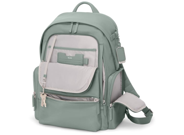 tumi baby backpack - Voyageur Raina - Women's Premium Leather Backpack - Everyday Bag with Phone Pocket & Laptop Compartment There are also two open pockets a leather card pocket pen loop and a key leash and TUMI Tracer NEW Tumi Tahoe VASSAR FLAP