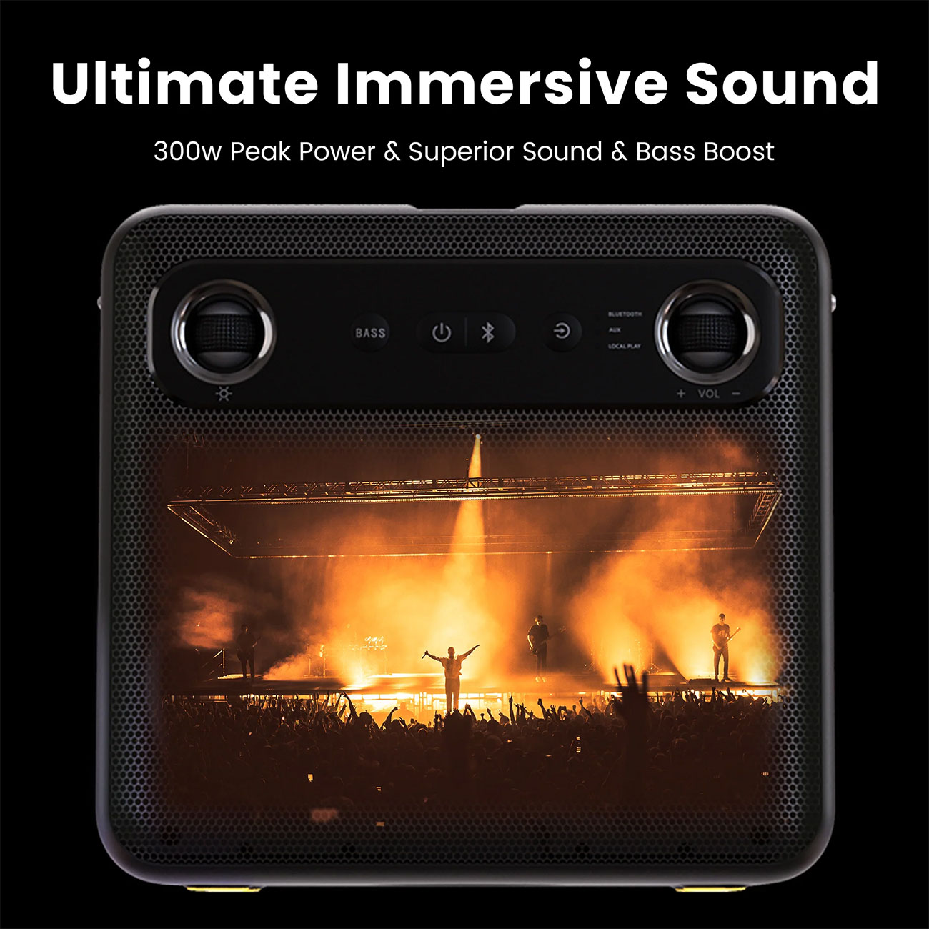 Front View of IKarao Portable Karaoke Machine Sound Immersion Feature