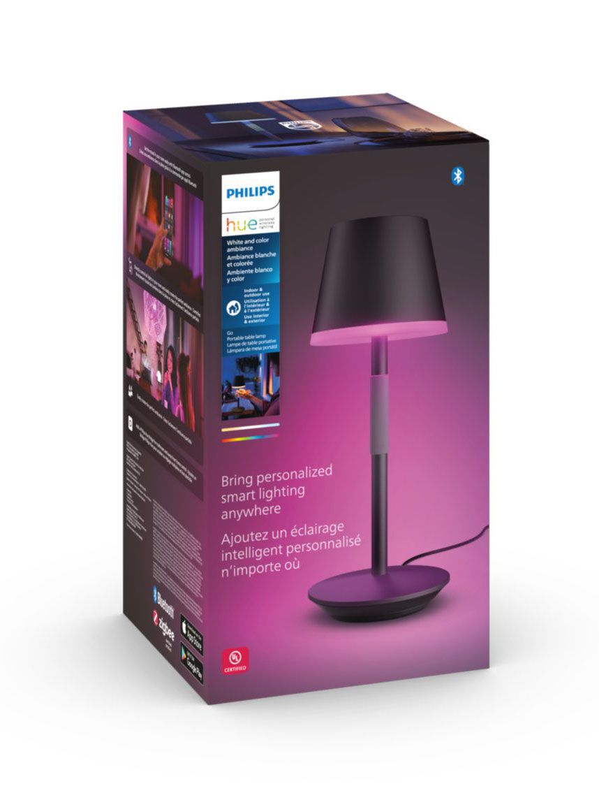 Philips Hue Go Black Portable Smart LED Table Lamp - 576454