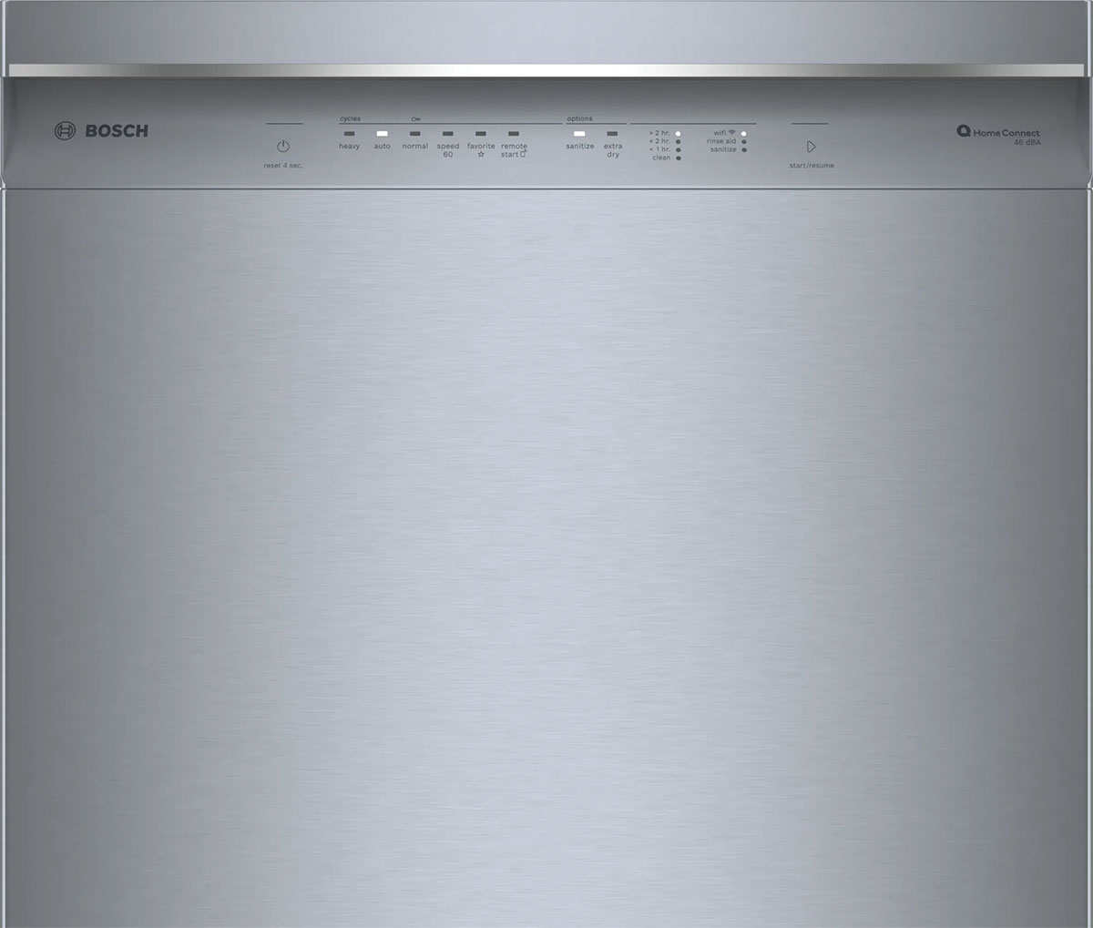 Close-up of control panel.
