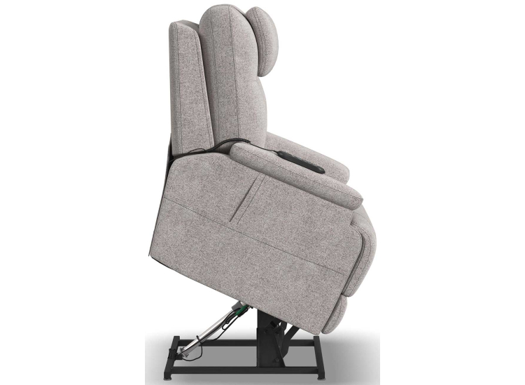 Flexsteel Zecliner Power Lift Recliner Model 1 with Power Headrest & Lumbar in Dove Fabric - 1091-55PH-352-01