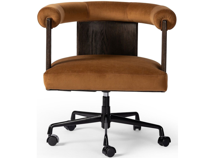 Four Hands Canon Desk Chair in Stax Rust Fabric - 238207-003