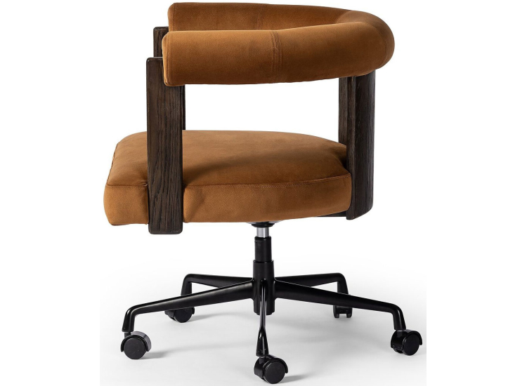 Four Hands Canon Desk Chair in Stax Rust Fabric - 238207-003
