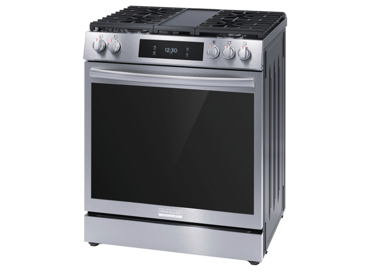 Frigidaire Gallery ADA 30 In. Front Control Gas Range With Convection Bake in Stainless Steel - GCFG3060BF
