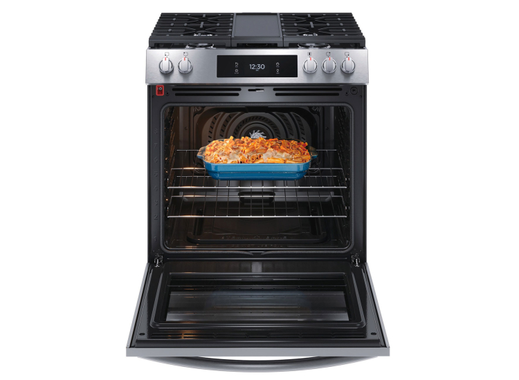 Frigidaire Gallery ADA 30 In. Front Control Gas Range With Convection Bake in Stainless Steel - GCFG3060BF