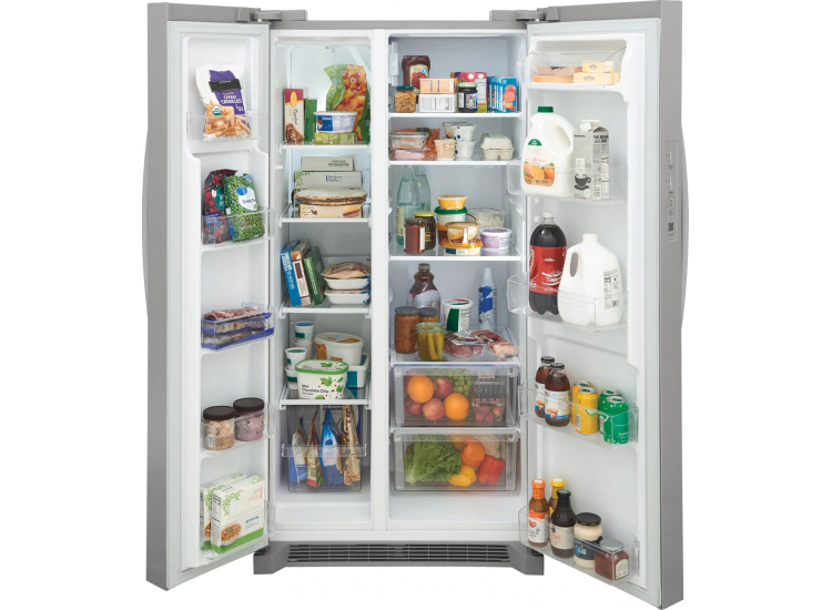 Frigidaire 26.4 Cu. Ft. Side-by-Side Refrigerator 36-Inch Wide in Stainless Steel - FRSN2610AF