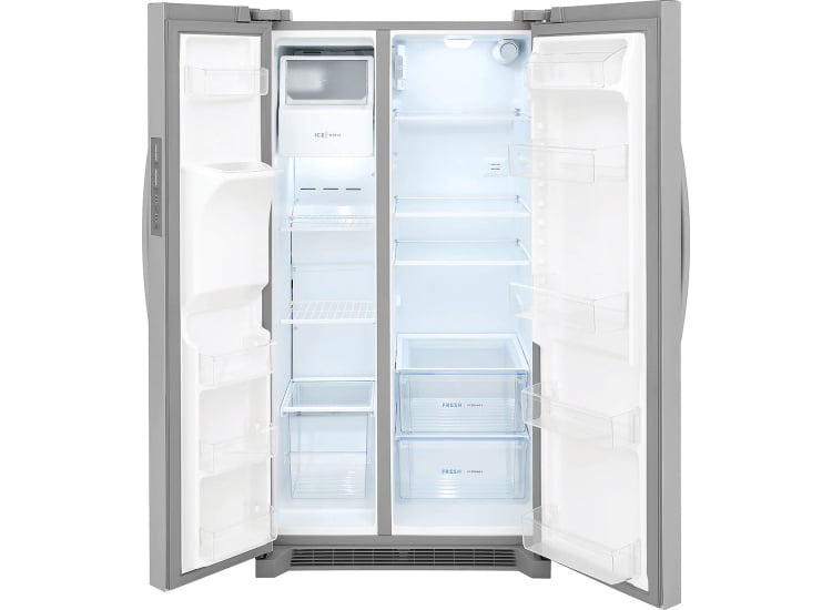 Frigidaire 25.6 Cu. Ft. Side-By-Side Refrigerator 36-Inch Wide in Stainless Steel - FRSS2623AS